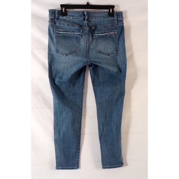 White House Black Market Skinny Ankle Jeans 6 Medium Wash Zip - Picture 2 of 8